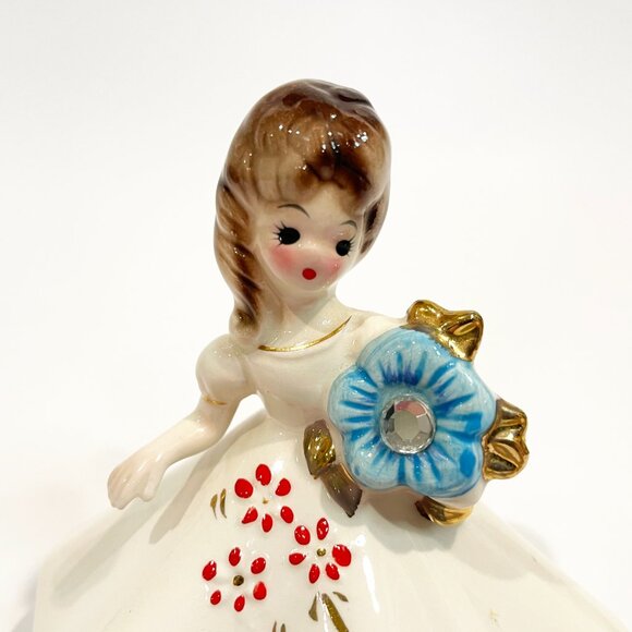 Josef Originals December Zircon Figurine Birthstone Birthday Girl Vintage - Picture 5 of 6